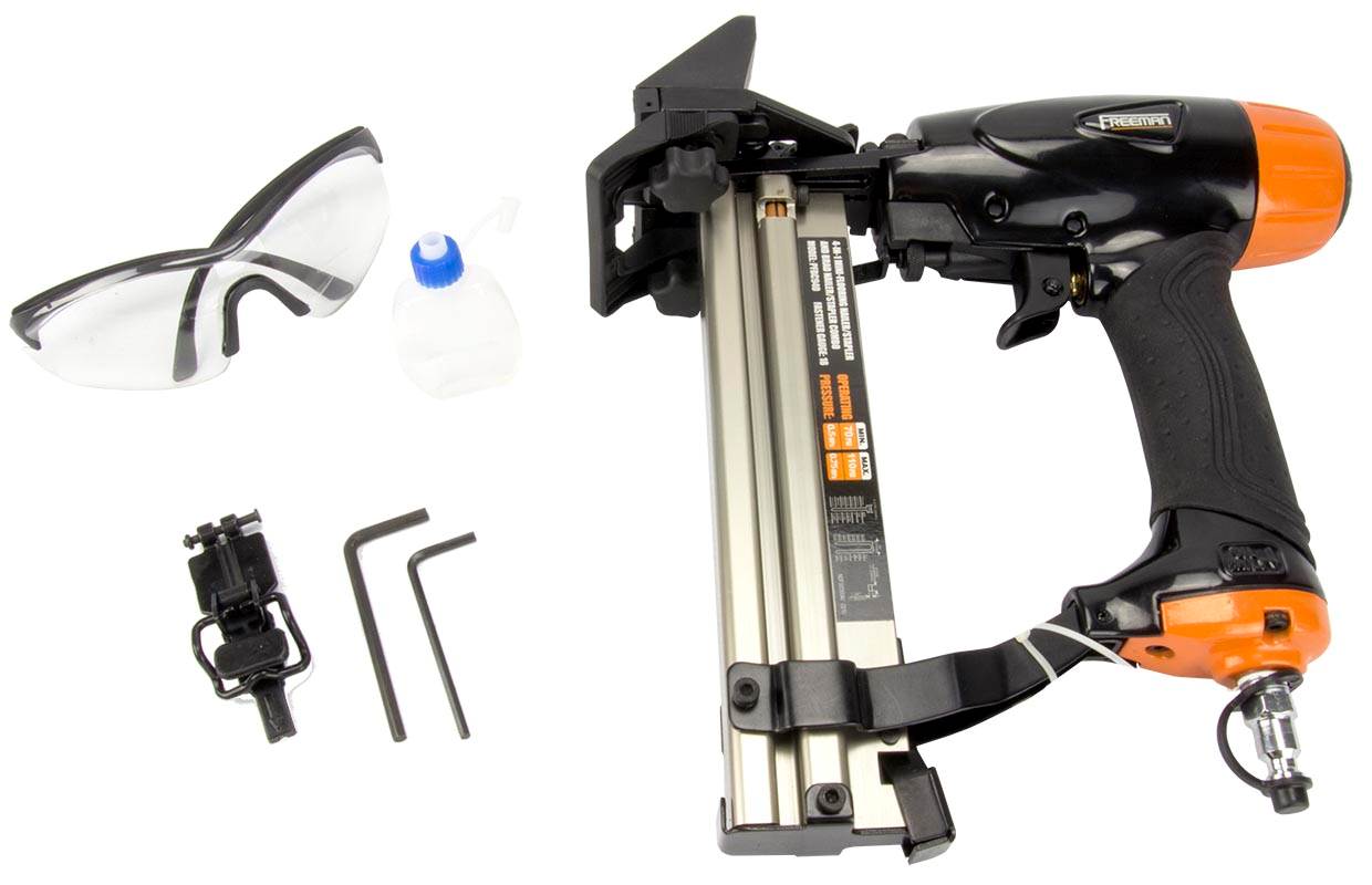 FREEMAN 4 in 1 Mini Pneumatic Air Flooring Nailer Stapler Gun Combo (Open Box)