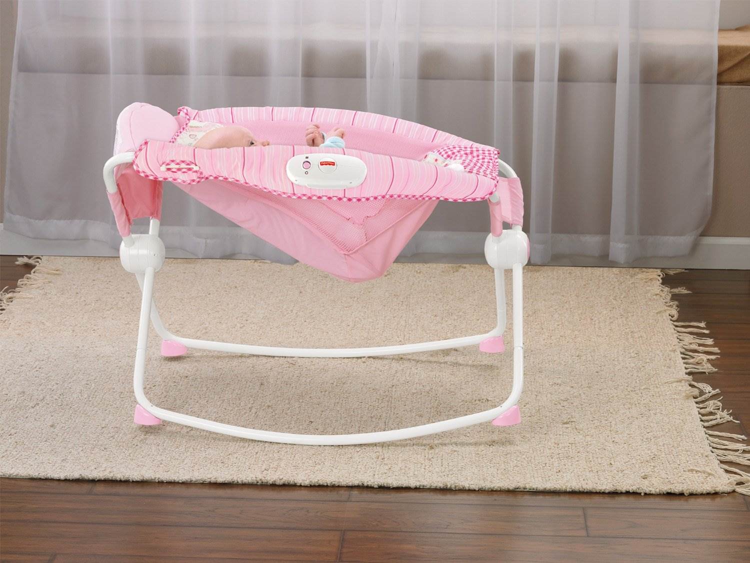 Fisher Price Newborn Baby Rock 'N Play Sleeper Vibration Rocker -Pink- Open Box