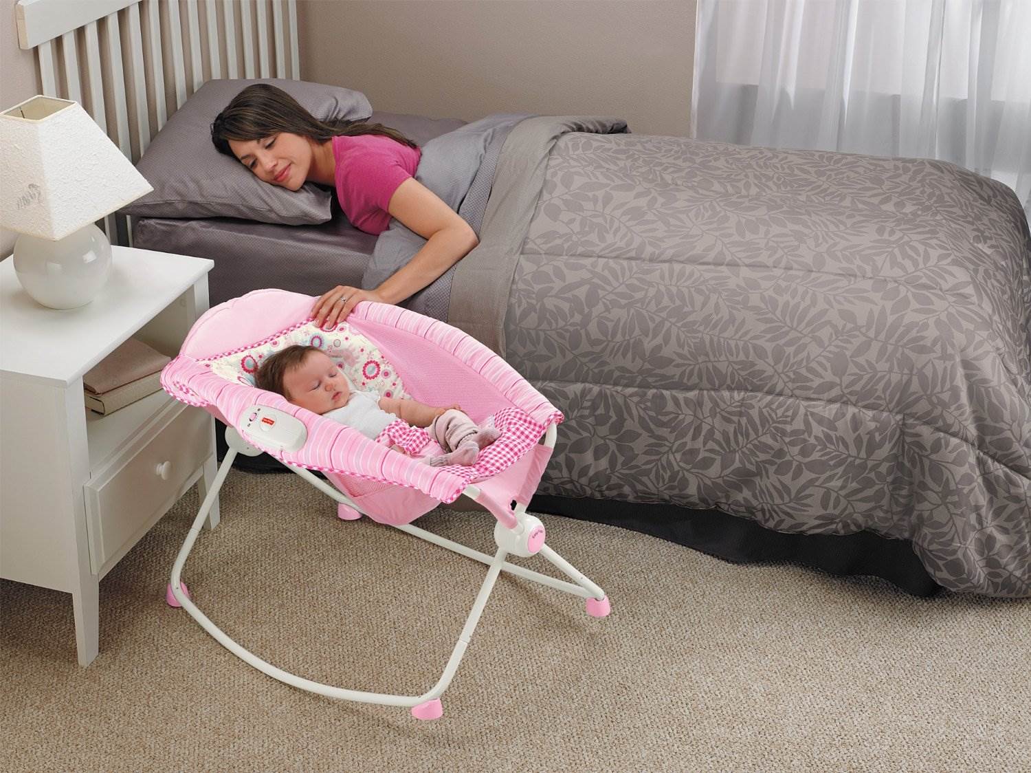 Fisher Price Newborn Baby Rock 'N Play Sleeper Vibration Rocker -Pink- Open Box