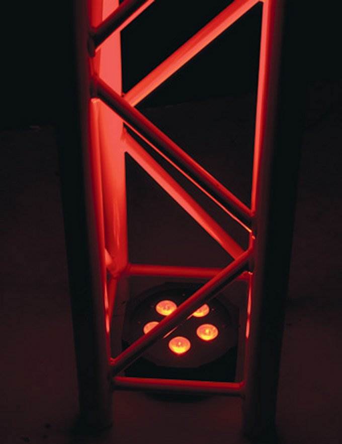 (2) AMERICAN DJ Mega Tripar Profile Plus RGB + UV Quad LED DMX Slim Par Lights