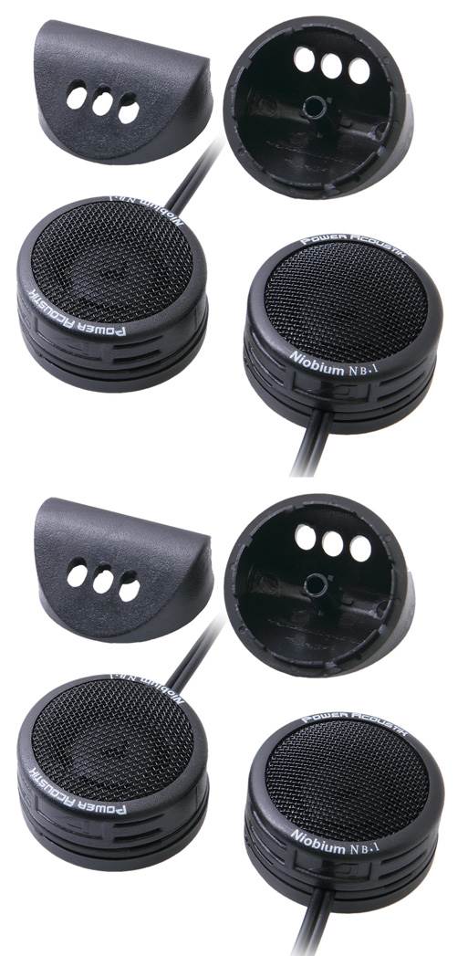 4) Power Acoustik NB-1 1" 400W 2 Way Mount Car Micro Dome Super Tweeters NB1