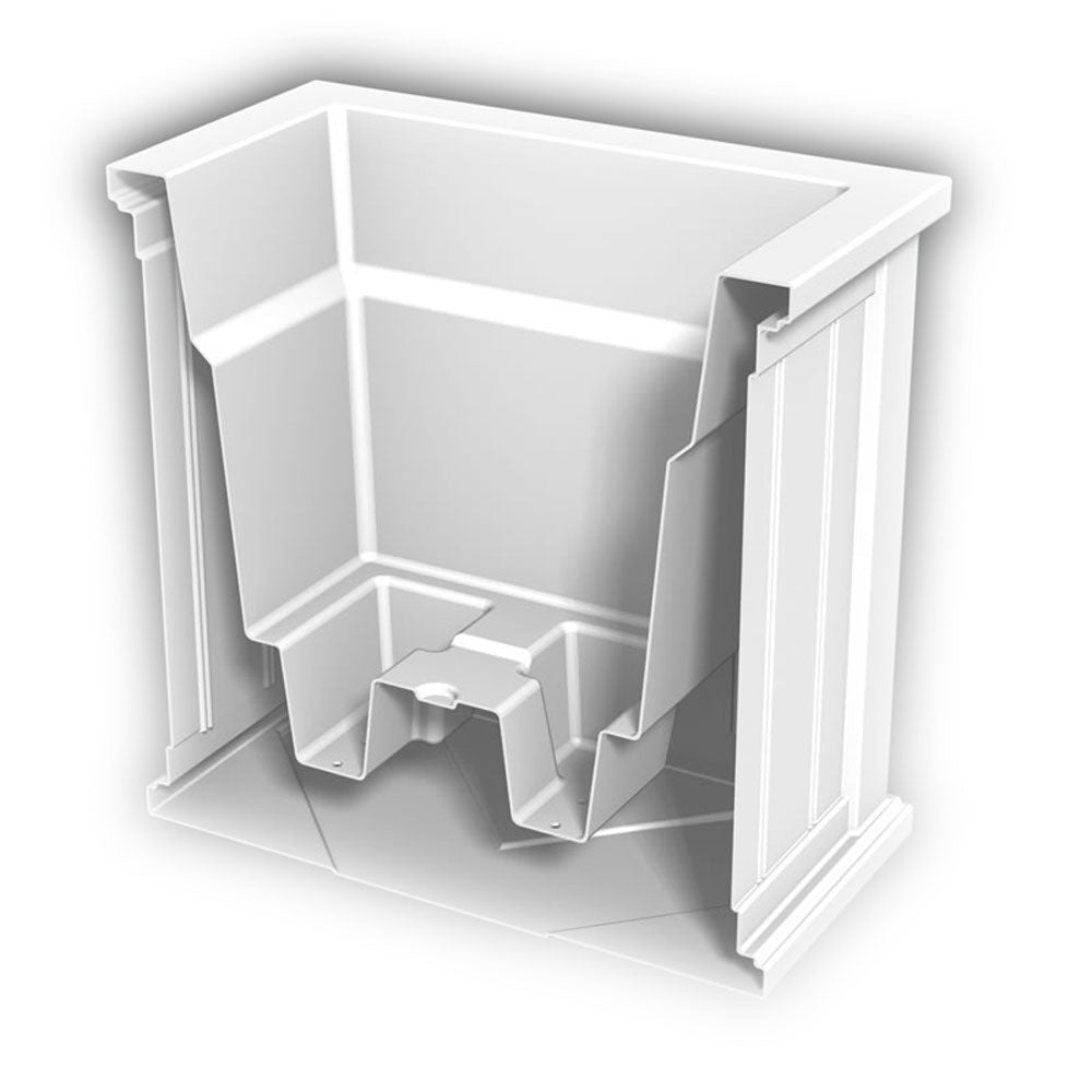 Mayne Cape Cod Large 16 In Square Plastic Outdoor Flower Pot Planter Box, White