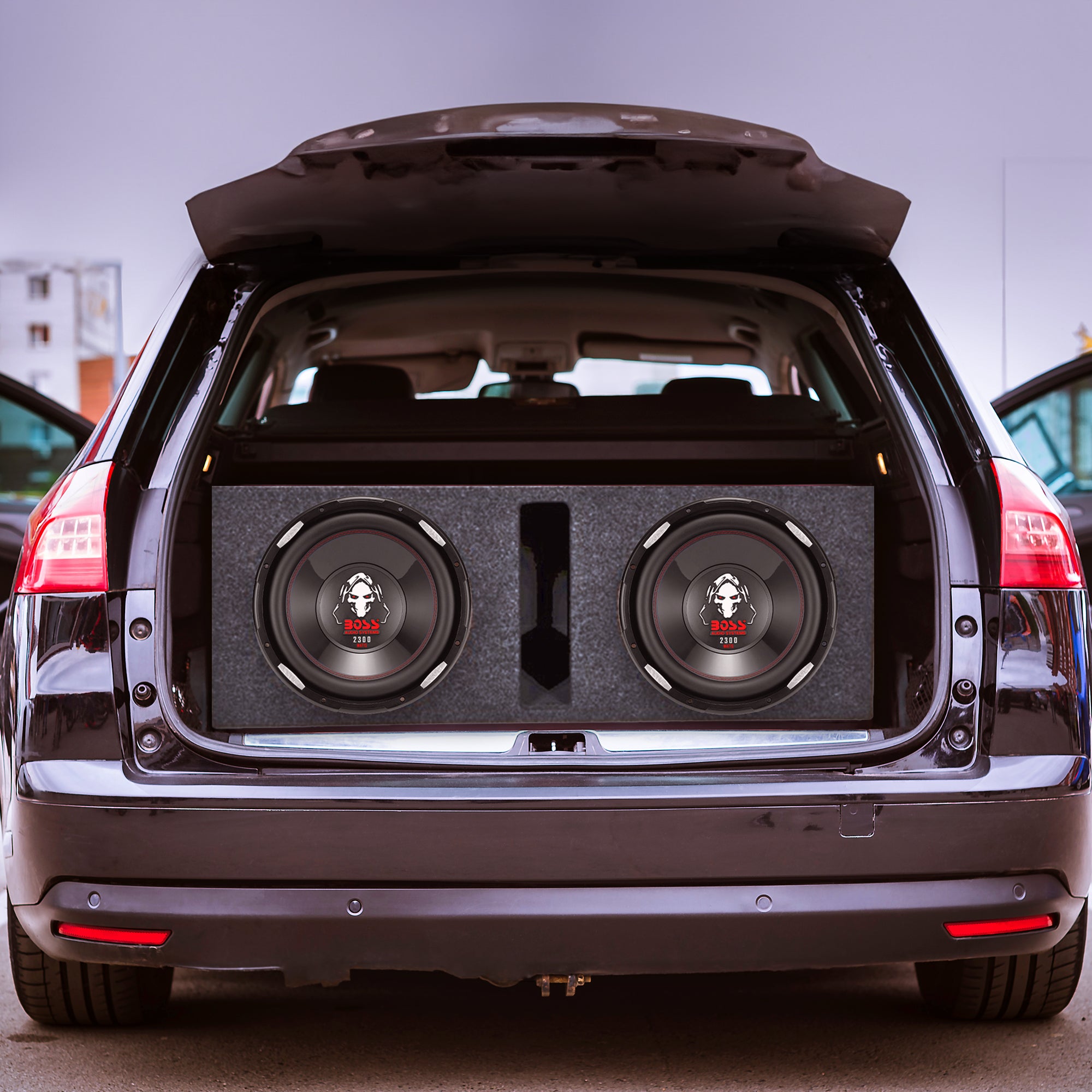 2 Boss Audio P126DVC 12" 4600 Watt Car Subwoofers and Vented Sub Box Enclosure