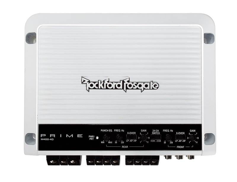 Rockford Fosgate 400 Watt 4-Channel Full-Range Class-D Amplifier Amp (Open Box)