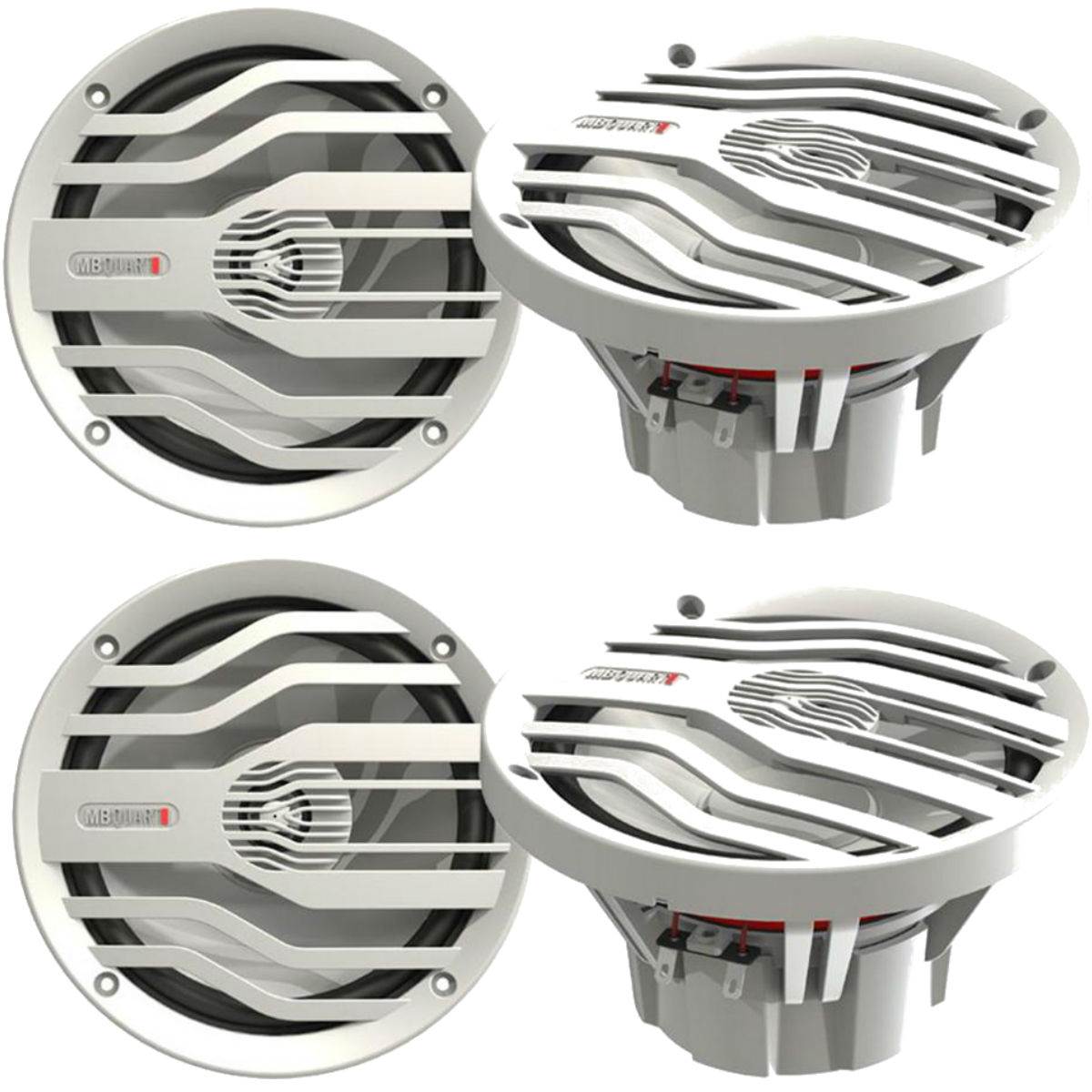 4) New NK2-116W 6.5" 120W 2-Way Coaxial Marine & Power Sports Speakers NK2-116W