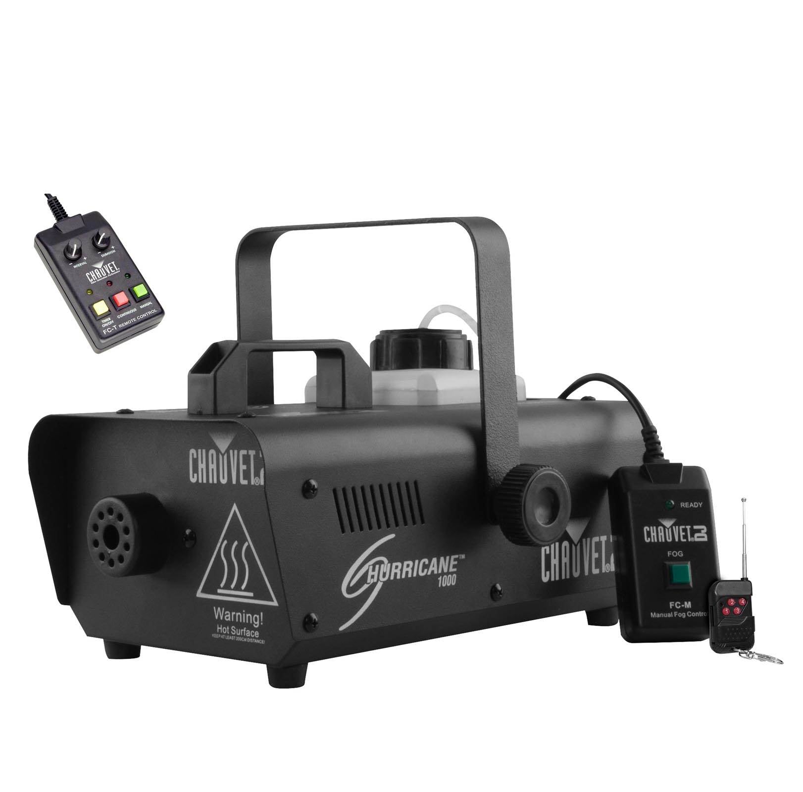 Chauvet DJ Hurricane 1000 Fog Smoke Machine w/ Wired & Wireless Remotes | H1000