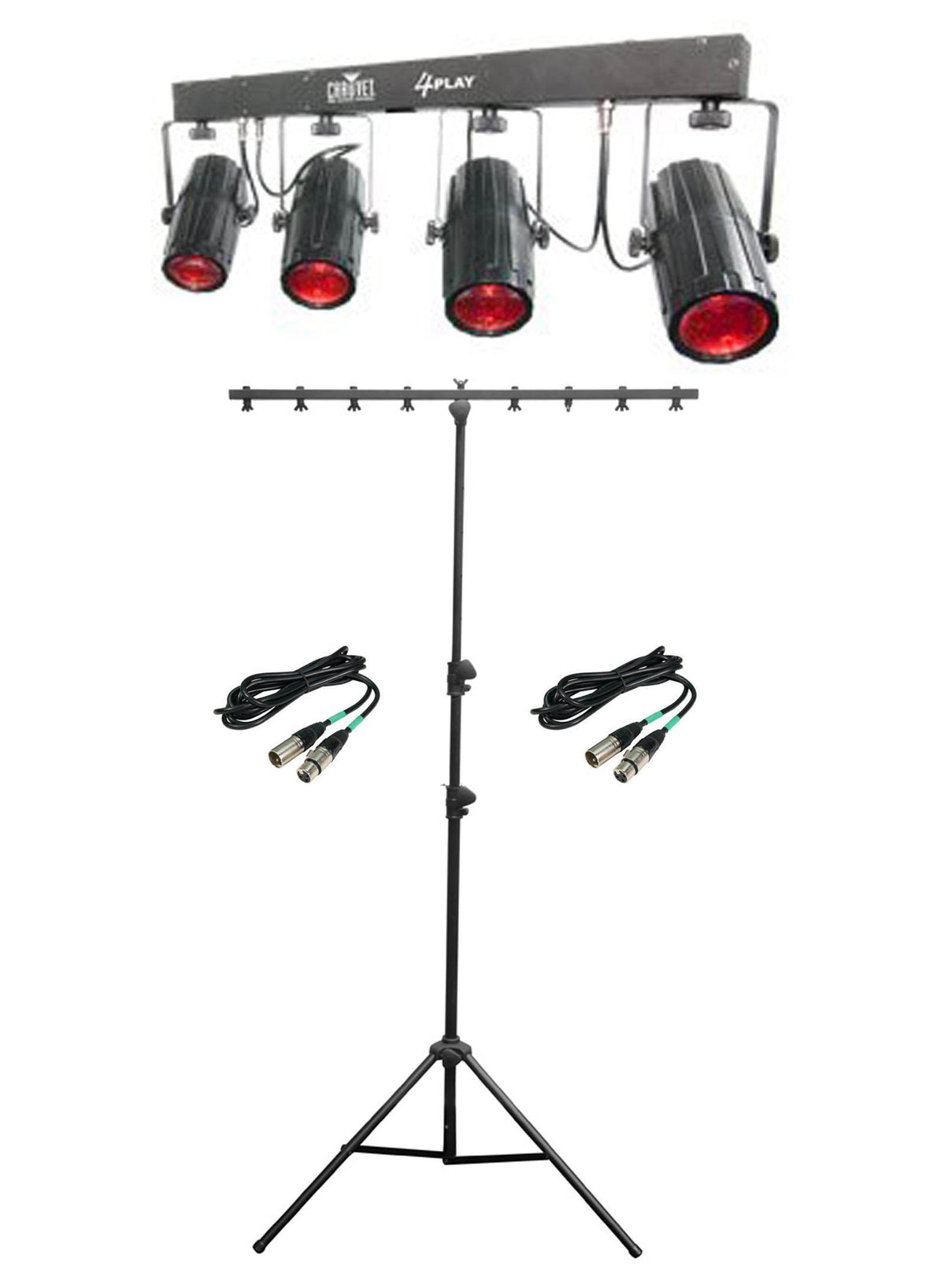 CHAUVET 4PLAY LED DMX Light Beam Beam/Bar Effect System w/ Tripod Stand + Cables