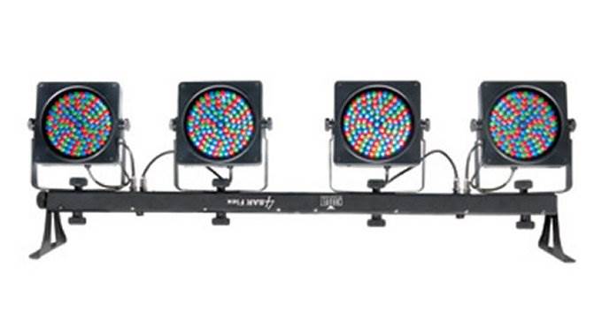 (2) NEW CHAUVET 4BAR FLEX LED RGB DMX DJ Novelty Light w/ Stands, Cases & Cables