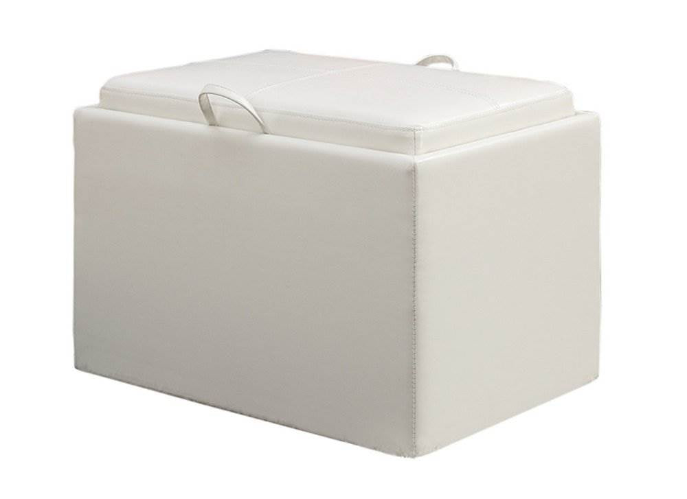 Convenience Concepts Designs4Comfort Accent Storage Ottoman - Ivory - Damaged