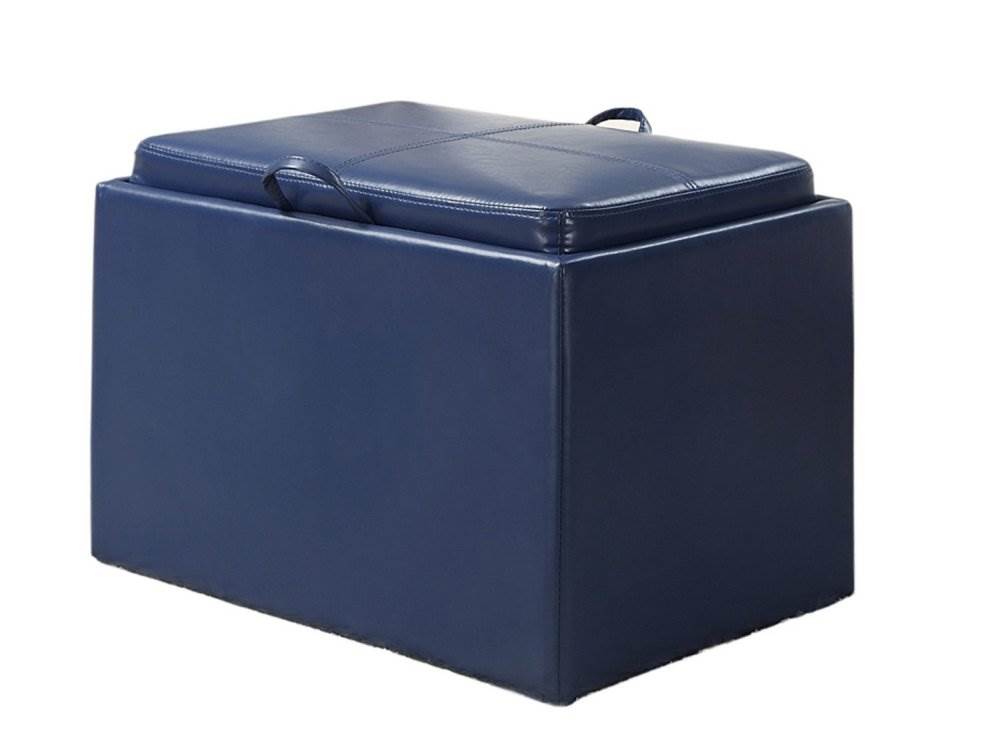Convenience Concepts Designs4Comfort Accent Storage Ottoman - Blue (Open Box)
