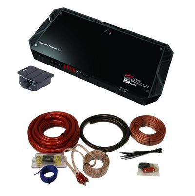 New Power Acoustik BAMF-5500/1D 5500W MONO D Car Amplifier + Remote + Amp Kit