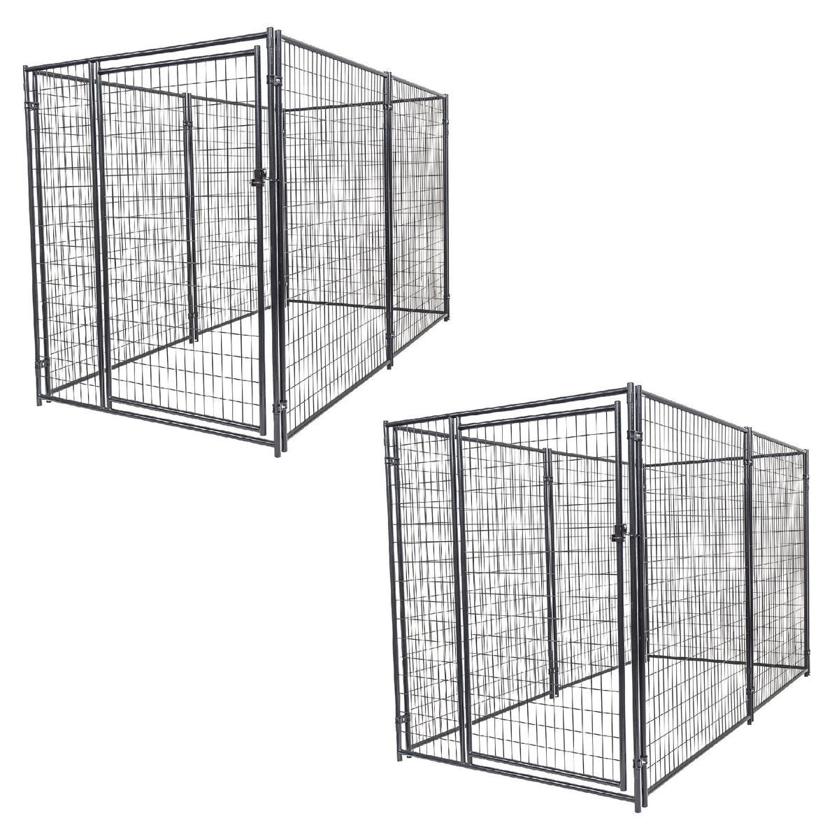 Lucky Dog Large Modular Welded Wire Box Indoor/Outdoor Kennel 10’x5’x6’ (2 Pack)