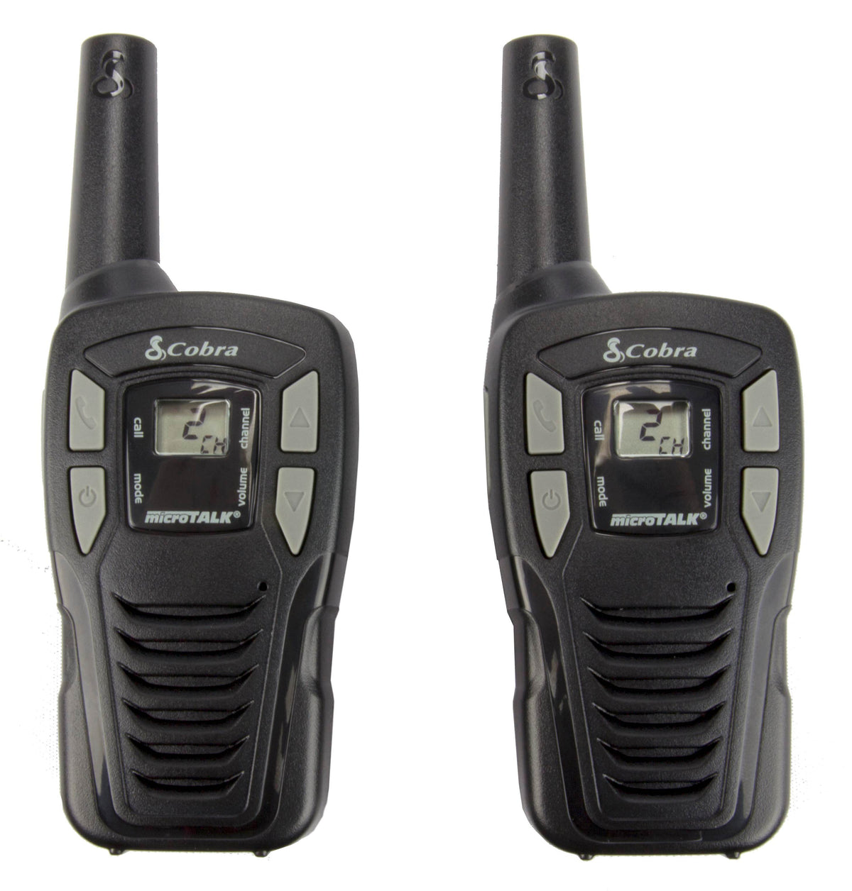 2 COBRA MicroTalk CX102A 16-Mile 22-Channel 2-Way Walkie Talkie Radios -Open Bo