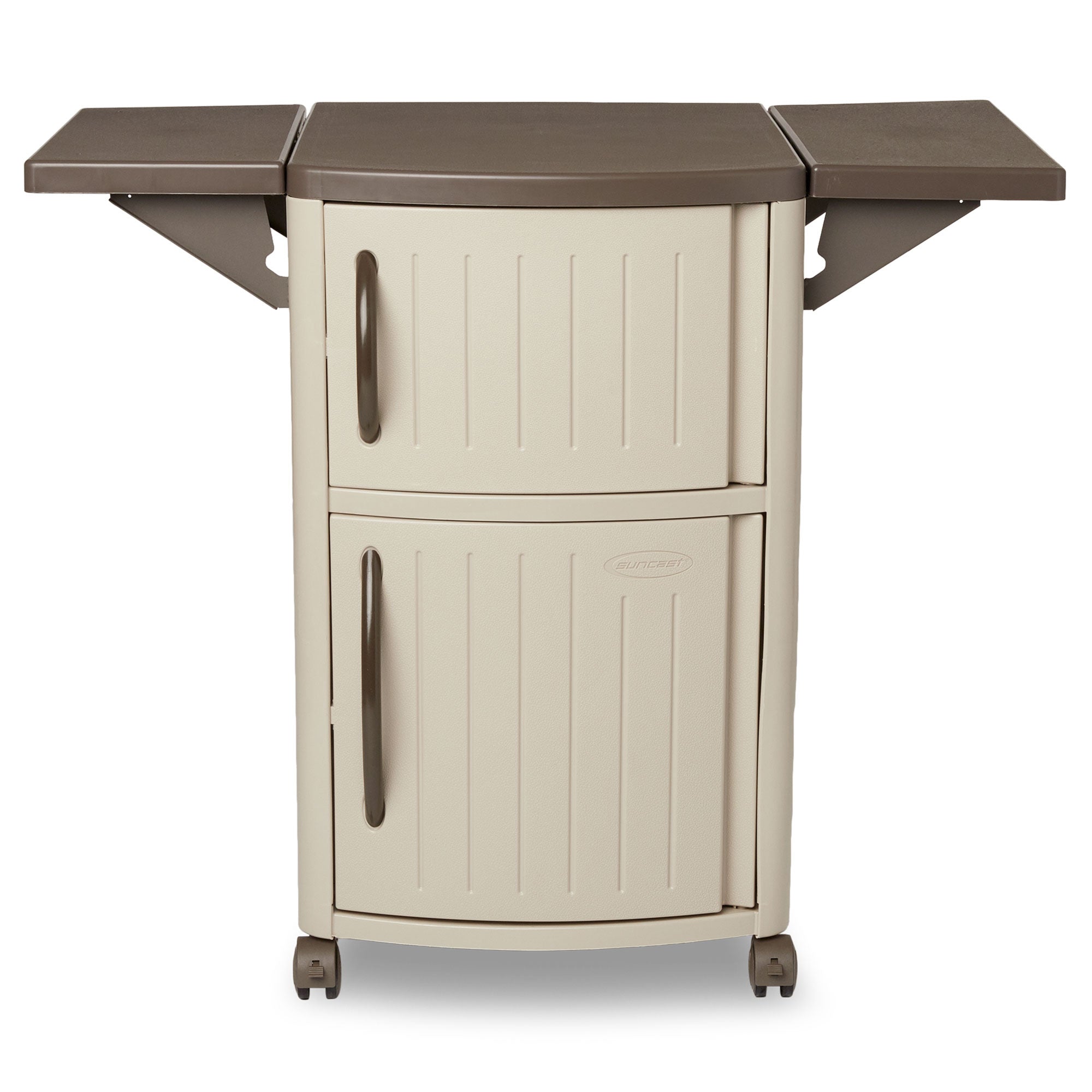 Suncast Portable Outdoor Patio Prep Serving Station Table and Cabinet (ForParts)