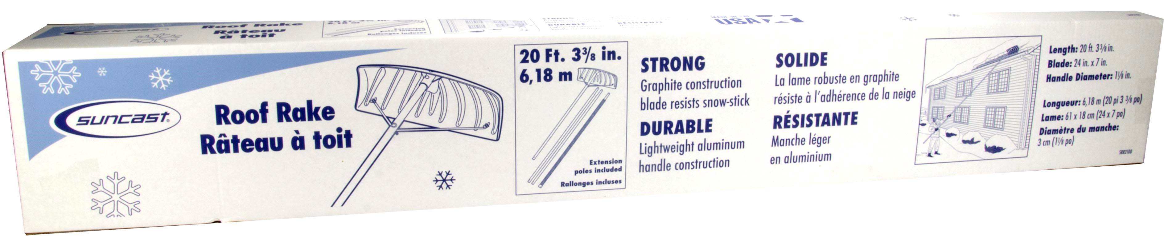 Suncast SRR2100 Snow Removal Roof Rake 21 ft. Reach with 24 in. Blade (Open Box)