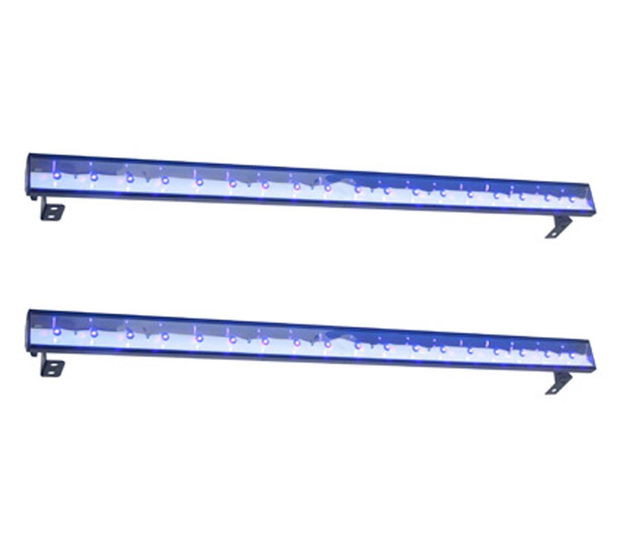 (2) American DJ Eco UV Bar Plus IR Pro Ultraviolet LED Black Light Wash Fixtures