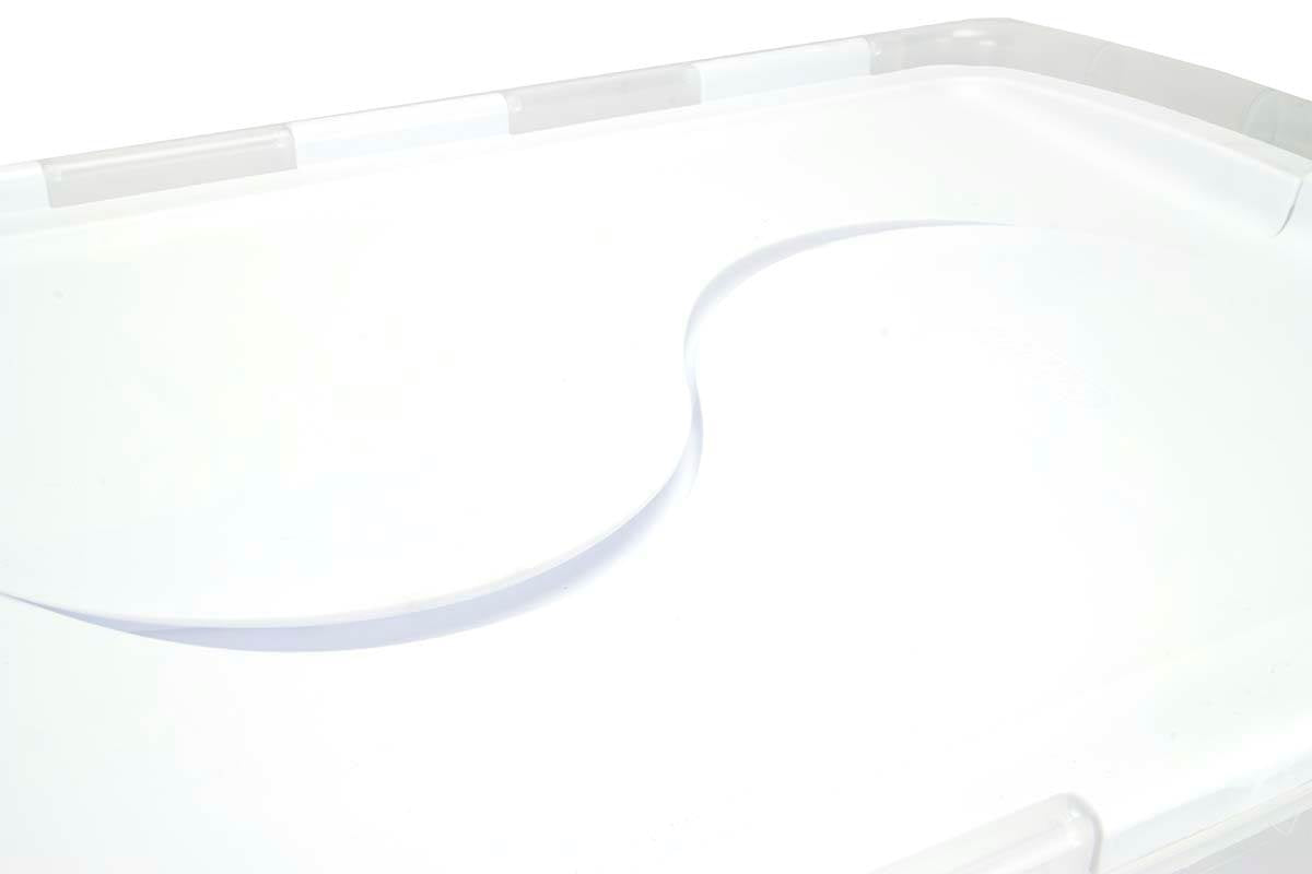 Sterilite Single 48 Qt Clear Base Hinged Lid Storage Tote Container (Open Box)