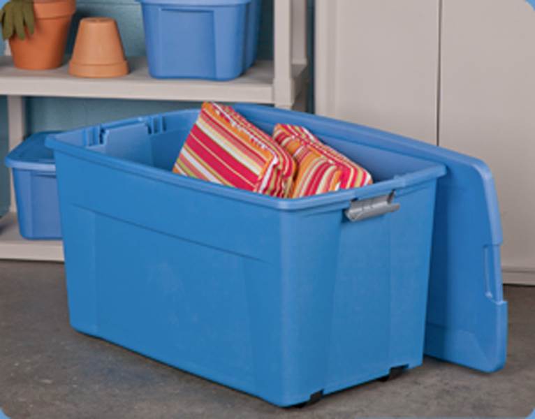Sterilite 19481004 Large 45 Gallon Wheeled Portable Latching Storage Tote Box - VMInnovations
