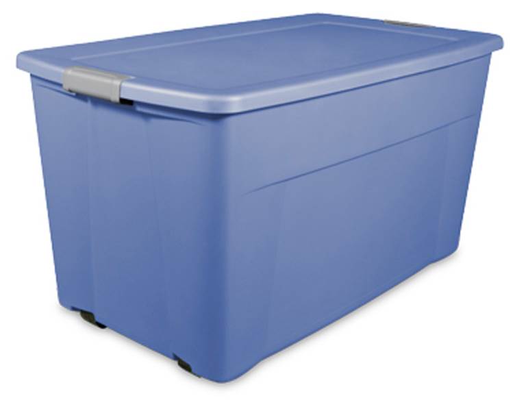 Sterilite 19481004 Large 45 Gallon Wheeled Portable Latching Storage Tote Box - VMInnovations