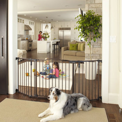 North States Pet Extra Wide Windsor Arch Indoor Pet Gate, Bronze (Open Box)