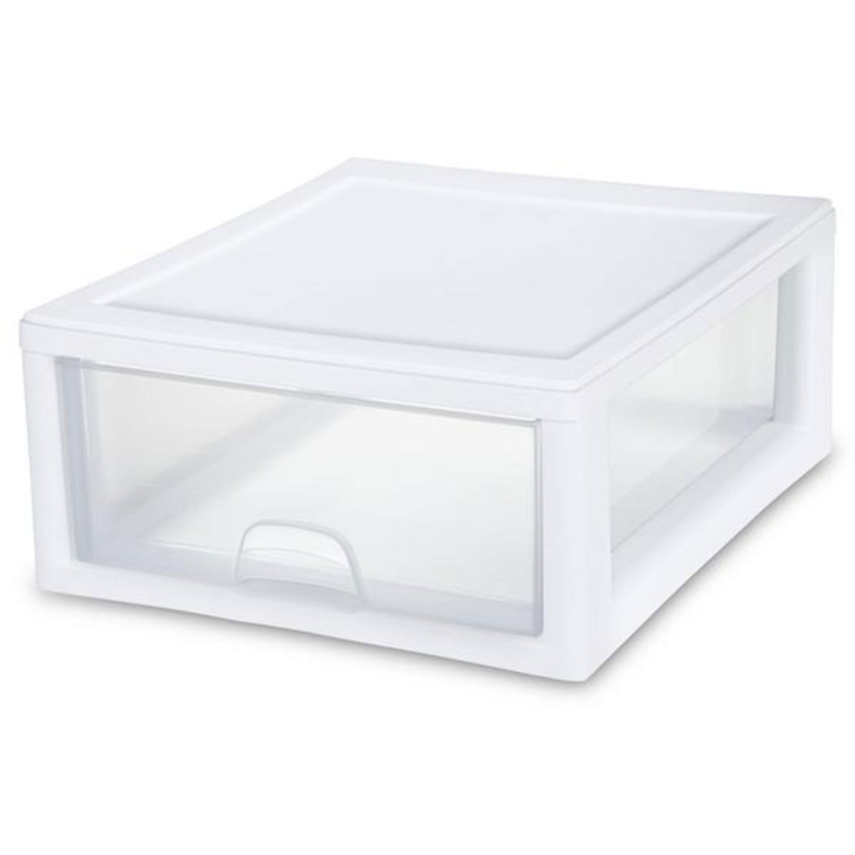 Sterilite 16-Qt Modular Stacking Storage Drawer Containers (Open Box) (6 Pack)