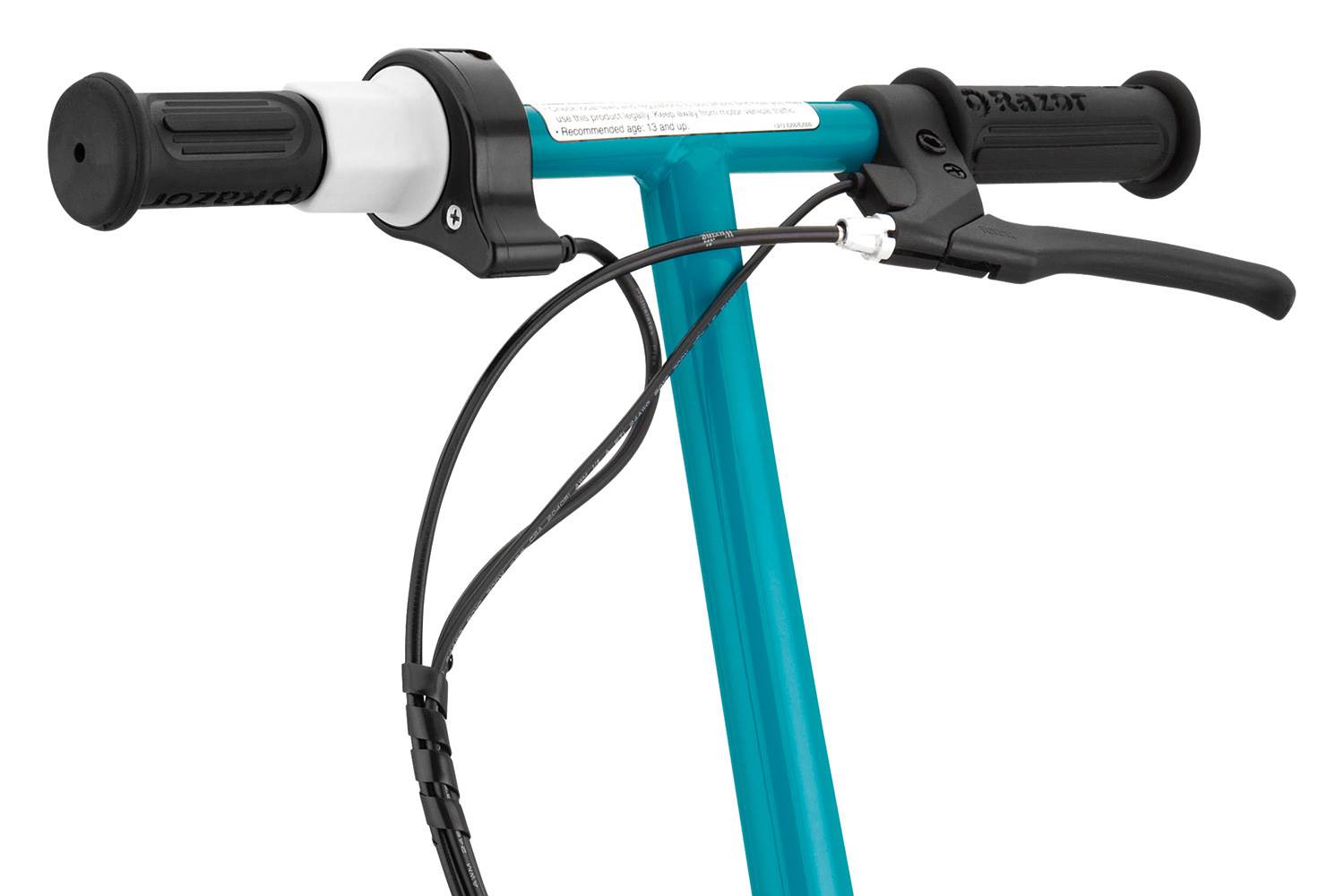 Razor E200 Electric Motorized Kids Scooter (Teal) & Youth Sport Helmet (Black)