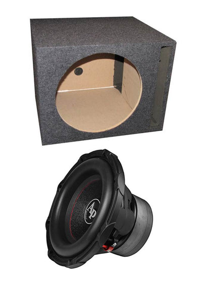 Audiopipe TXX-BD3-12 12" 1800W Car Audio Subwoofer + Single Vented Sub Box