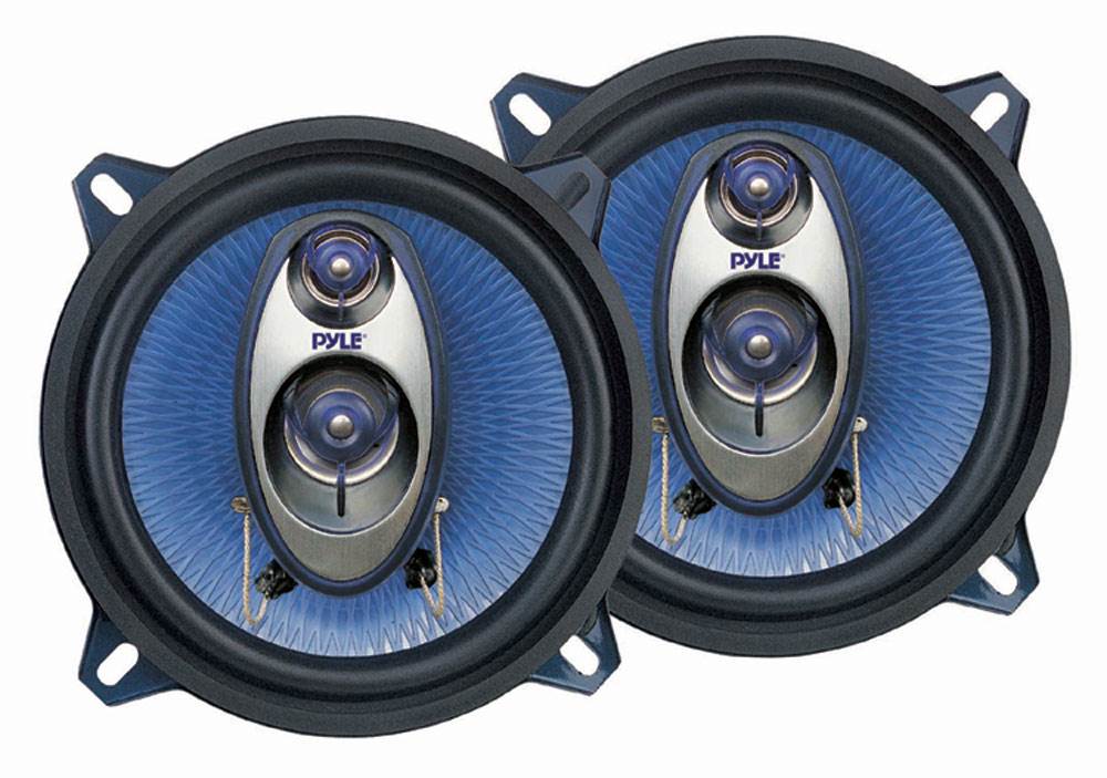 2 Pyle PL63BL 6.5" 360W 3-Way and PL53BL 5.25" 200W Car Audio Coaxial Speakers - VMInnovations