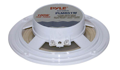 4) PYLE PLMR51W 5.25" 200W 2-Way Waterproof Marine/Boat/Car Audio Speakers White