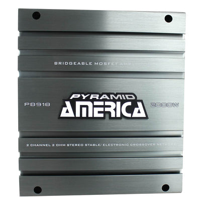 PYRAMID PB918 2000W 2 Channel Car Audio Amplifier and 8 Gauge Amplifier Kit