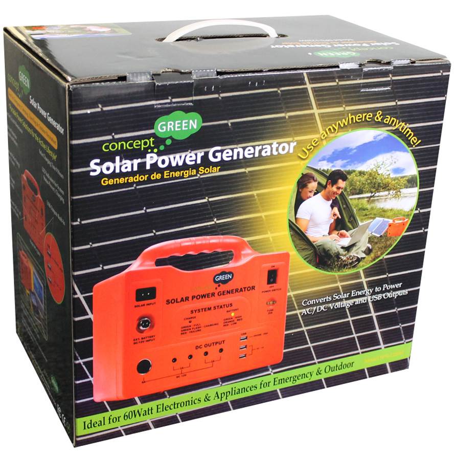 SPS-1220W Emergency Solar Powered Generator/Charger with 20W Panel - Open Box