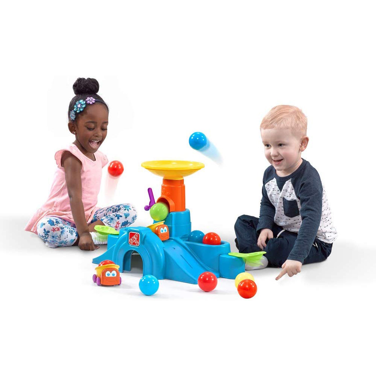 Step2 497400 Durable Toddler Ball Buddies Tunnel Tower with 10 Colorful Balls