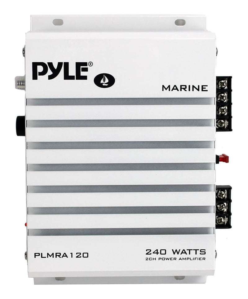 Pyle PLMRA120 240W 2 Ch Marine/Boat Waterproof Amplifier and 8 Gauge Amp Kit