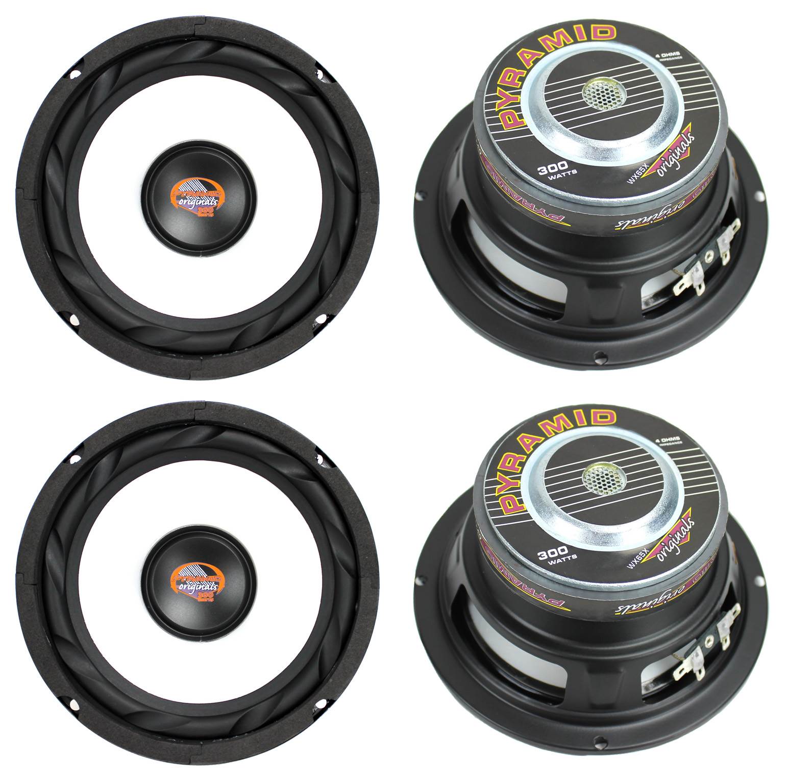 PYRAMID WX65X 6.5" 1200W Car Audio Subwoofers Subs Power Woofers 4 Ohm