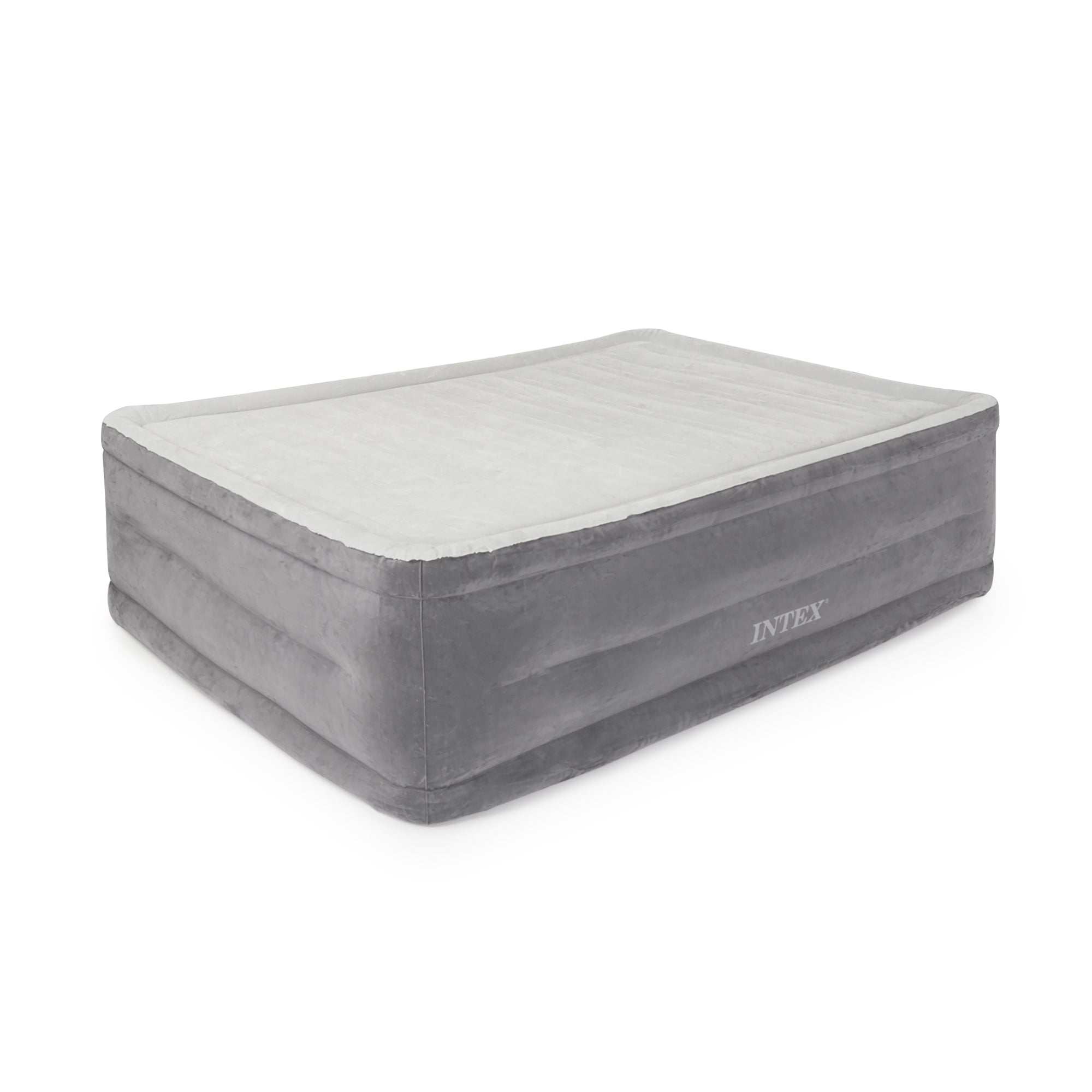Intex Comfort Plush Dura-Beam Air Bed Mattress w/ Built-In Pump, Queen (Used)