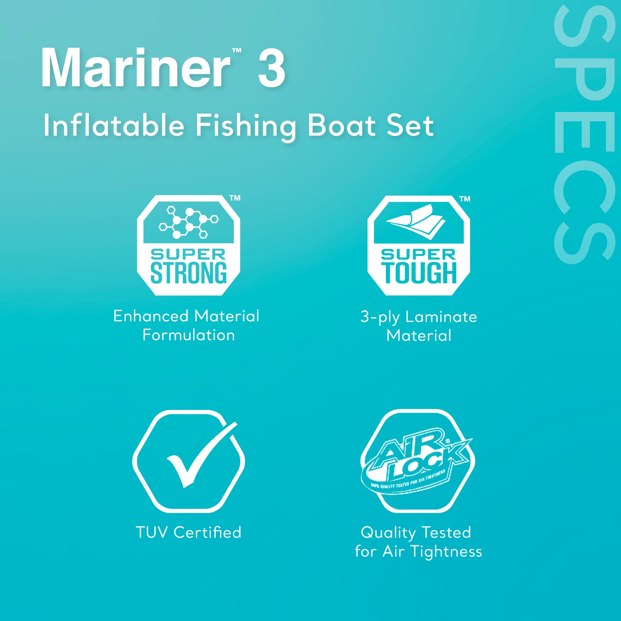 Intex 68373EP Mariner 3-Person Inflatable River/Lake Dinghy Boat and Oars Set - VMInnovations