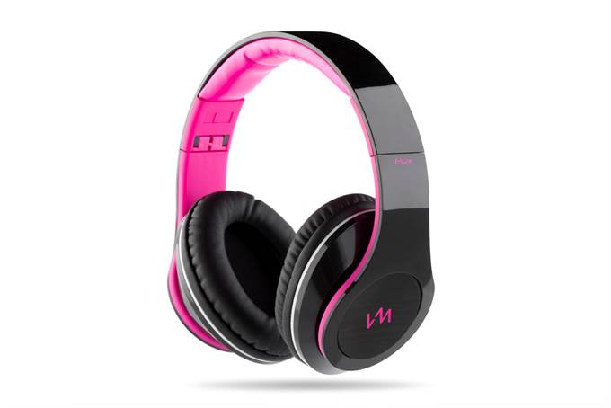VM Audio Elux Over Ear DJ Stereo MP3 iPhone Bass Headphones - Pink - Open Box