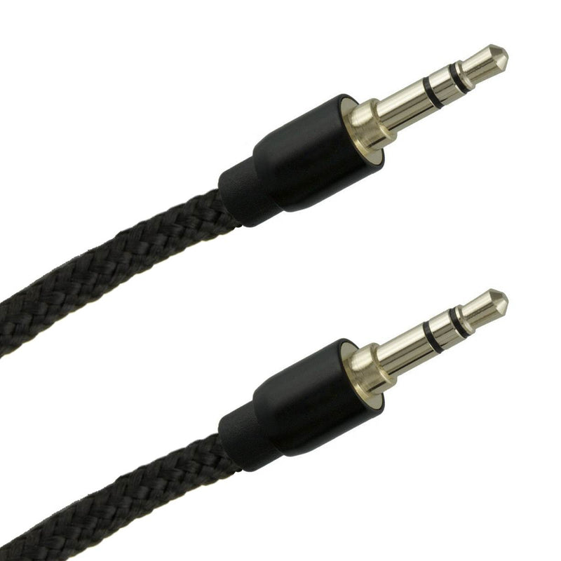 VM Audio 3.5mm Auxiliary Sound Stereo 5-Foot Tablet Smartphone Car Cable, Black