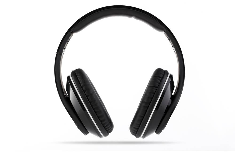 VM Audio Elux Over Ear DJ Stereo MP3 Bass Headphones - Piano Black - Open Box