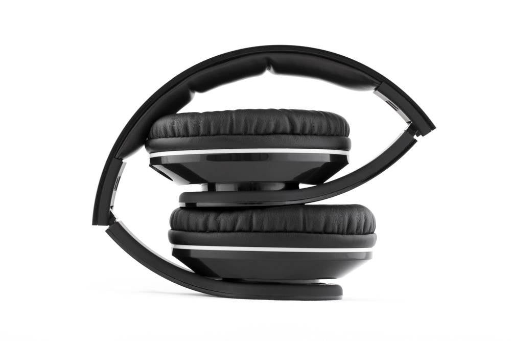 VM Audio Elux Over Ear DJ Stereo MP3 Bass Headphones - Piano Black - Open Box