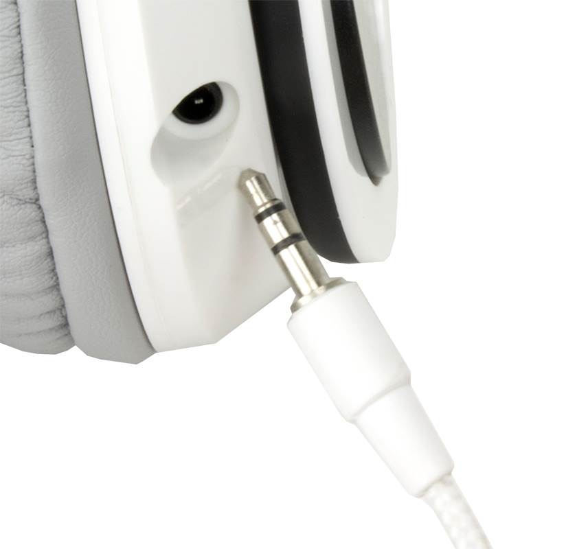 VM Audio Elux Over Ear DJ Stereo MP3 Bass Headphones - White/Blue - Open Box