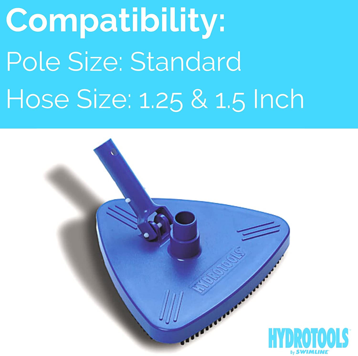 Swimline HydroTools 8140 Weighted Triangle Swimming Pool Vacuum Head Attachment - VMInnovations