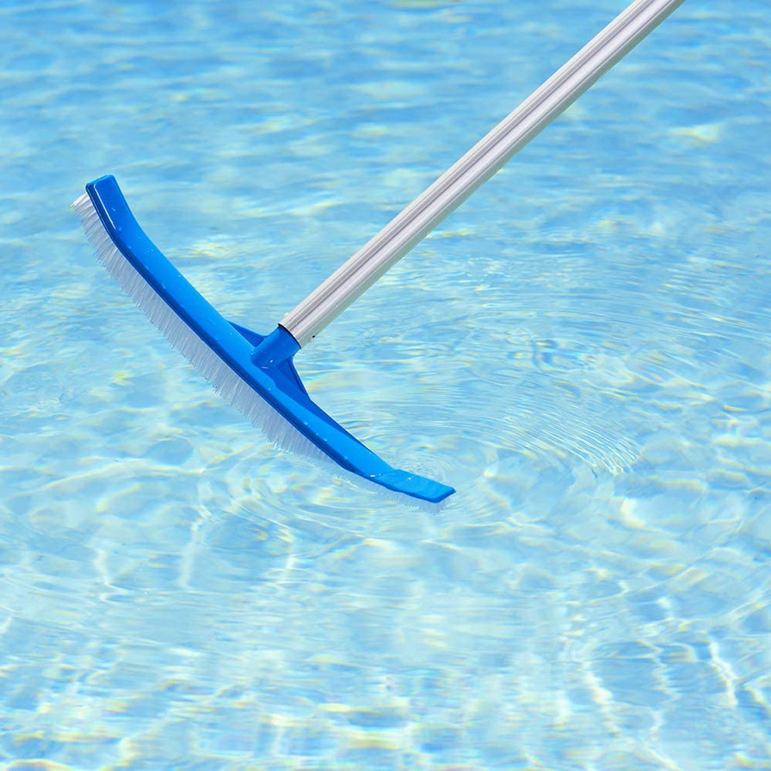 HydroTools 8210 18 Inch Curved Swimming Pool Spa Wall & Floor Brush w/ Bristles - VMInnovations