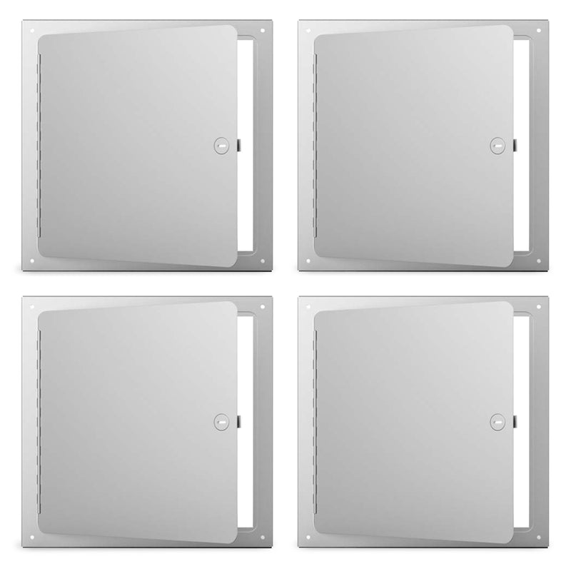 Acudor SF-2000 Series 16x16" Surface Mounted Metal Access Door, White (4 Pack)