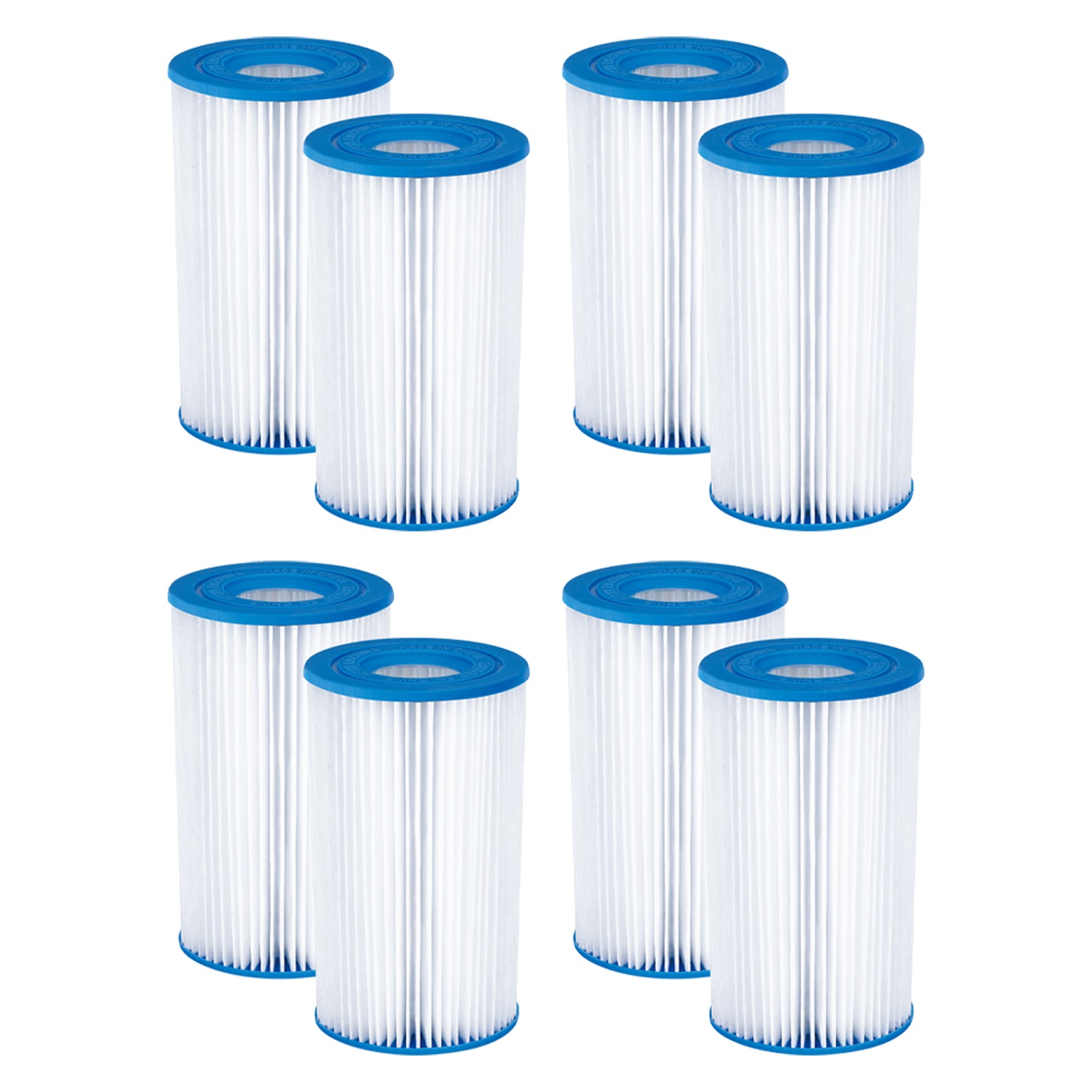 Summer Waves P57000302 Replacement Type B Pool and Spa Filter Cartridge (8 Pack) - VMInnovations