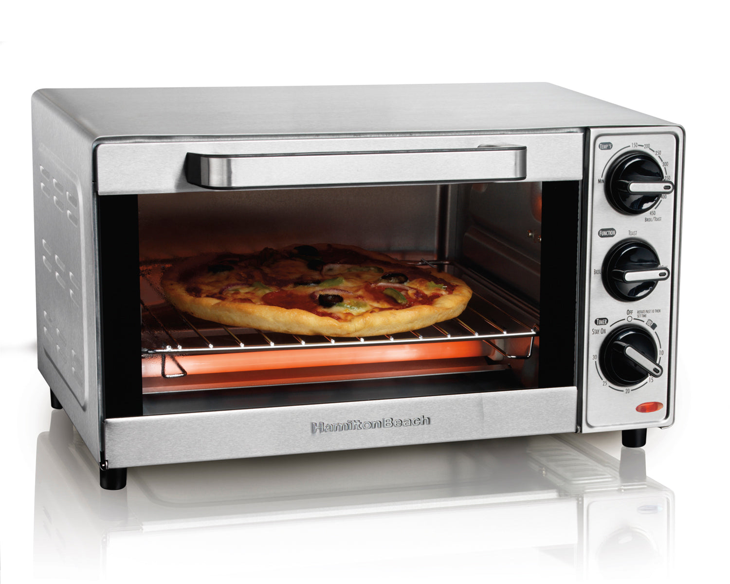 Hamilton Single Serve Pod and Full Pot Coffee Maker w/ Countertop Toaster Oven