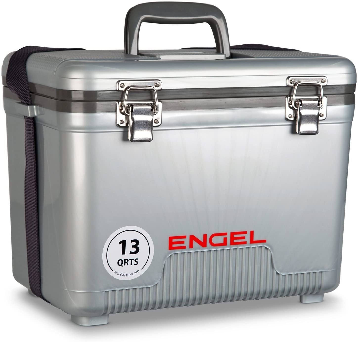 Engel 13 Qt Compact Ultimate Leak Proof Outdoor Box Cooler, Silver (For Parts)