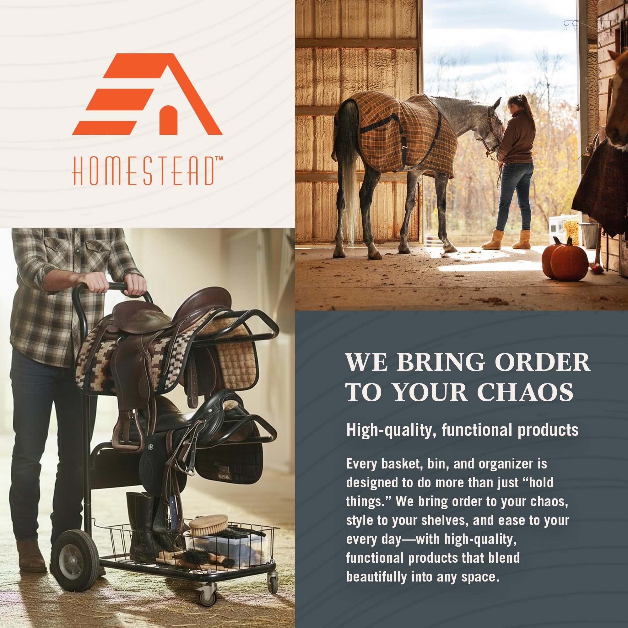 HOMESTEAD 3-Tier Saddle Rack, Horse Saddle Stand w/ Rotating Tiers & Bridle Rack