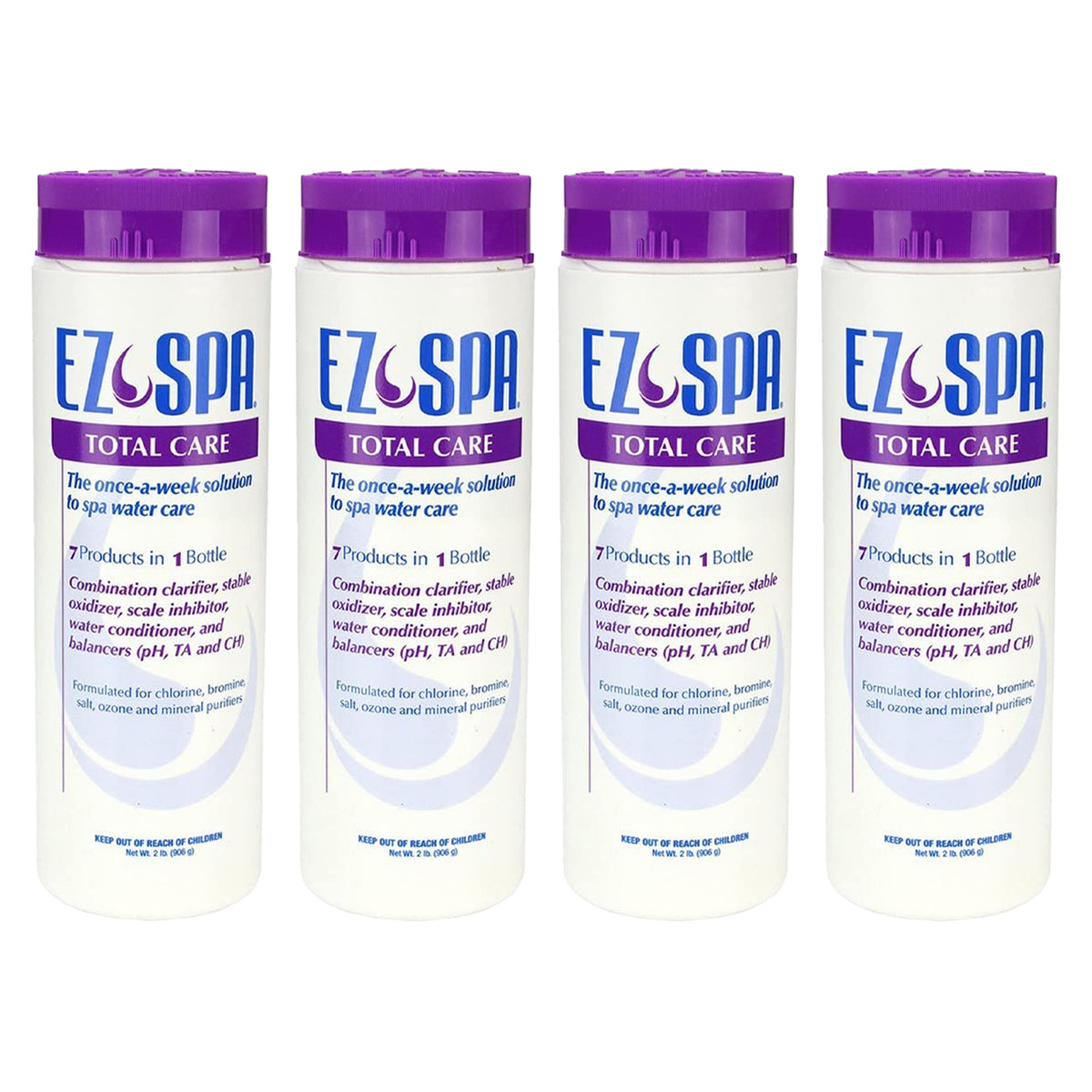 EZ Spa EZSTC2 Hot Tub Total Care Water Chemical Treatment Blend, 2 Lb (4 Pack)