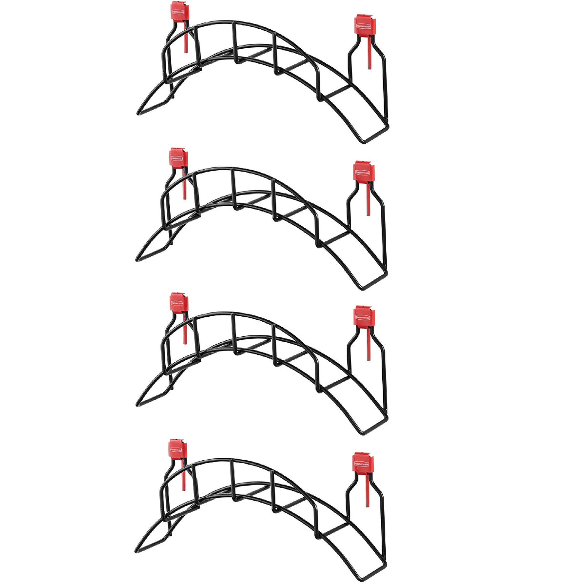 Rubbermaid Storage Shed Space Saving Strong Mounted Garden Hose Holder (4 Pack)